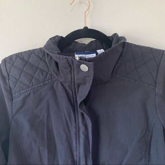 Croft & Barrow Black Jacket zipper with buttons quilted detailing - Picture 5 of 9